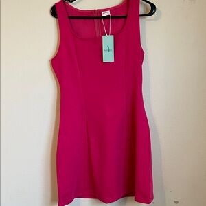 Simple Bold Pink Mini Dress